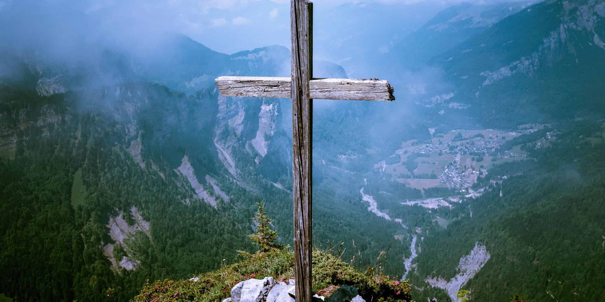 Brown Cross On Hill